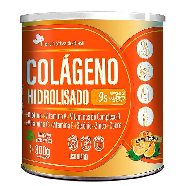 Colageno Hidrolisado Com Vitaminas e Minerais 300g - Flora Nativa