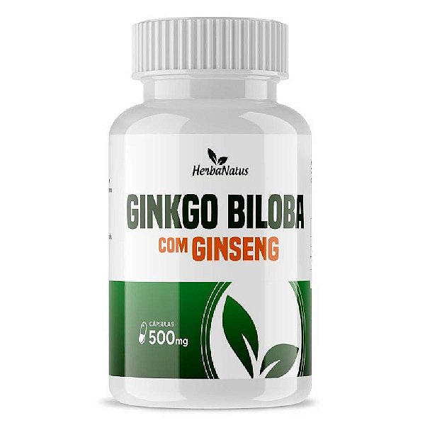 Ginkgo Biloba com Ginseng 500mg 60 cápsulas - Herbanatus