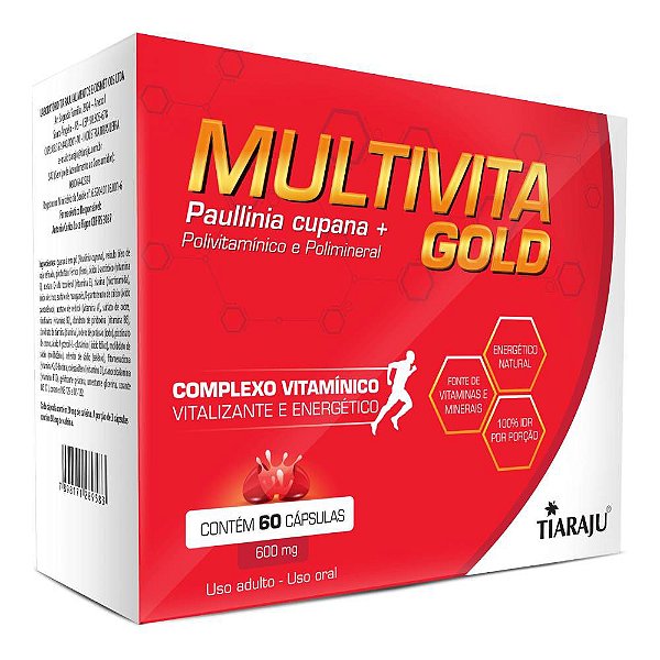 Multivita GOLD 600mg 60 cápsulas - Tiaraju