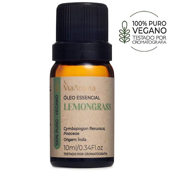 Óleo Essencial de Lemongrass 10ml - Via Aroma