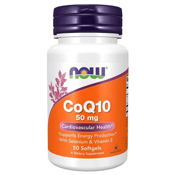 Coenzima Q10 50mg + Vitamina E 50 Cápsulas - Now Foods