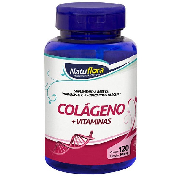 Colágeno Com Vitaminas 120 cápsulas - Natuflora