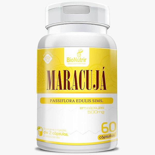 Maracujá - Passiflora - 60 cápsulas - Bionutrir