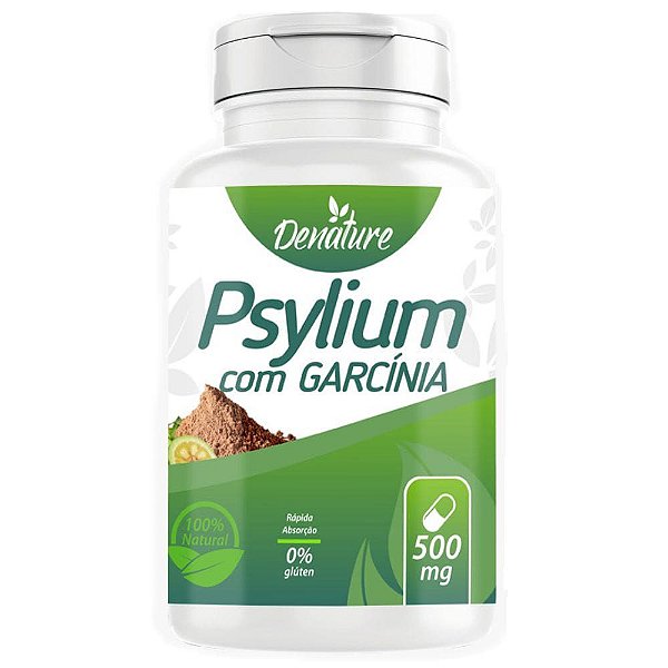 Psyllium com Garcinia 500mg 100 cápsulas - Denature