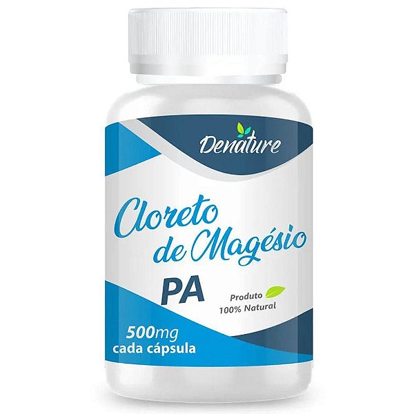 Cloreto de Magnésio PA 500mg 100 cápsulas - Denature