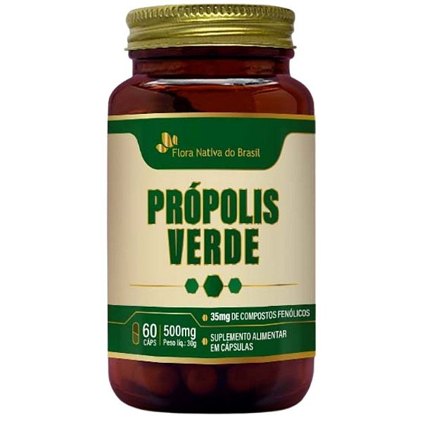 Própolis Verde 500mg 60 cápsulas - Flora Nativa