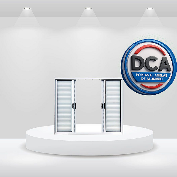 Veneziana 6 folhas com ou sem grade - Alumínio Branco