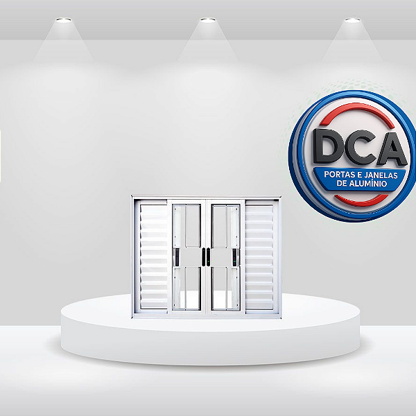 Veneziana 6 folhas com ou sem grade Branca - PREMIUM