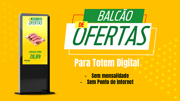 Menu Digital Balcão de Ofertas para Supermercados