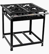 FOGAO 4 BOCAS CRISTAL AÇO ALTA PRESSAO 30X30 ECONOMYC/MANGUEIRA E REGISTRO- P5