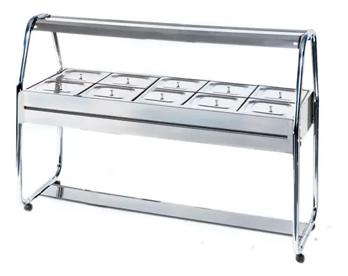 ST10 CINZA -  BALCAO SELFSERVICE TERMICO IBET 10 CUBAS
