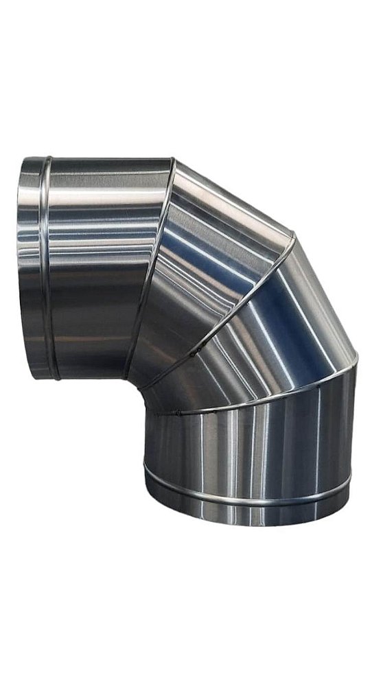 CURVA INOX P/ COIFA 40 CM DIAMETRO