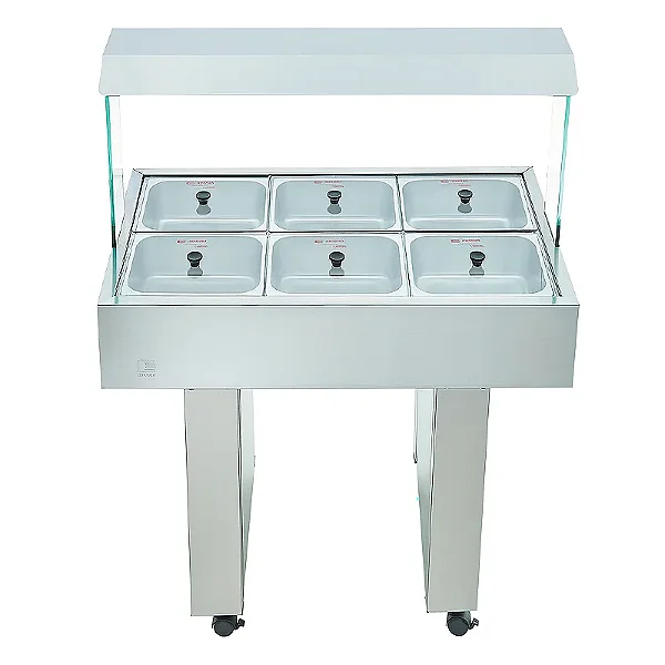 BNGM-6 BUFFET FRIO MOVEL 6 CUBAS 220V C/ GELO-X EDANCA