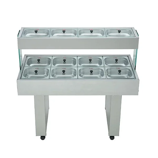 BBMD-08 BUFFET EDANCA BANHO MARIA MOVEL DUPLO 8Q+4F-127 V2000 W-50/60HZ