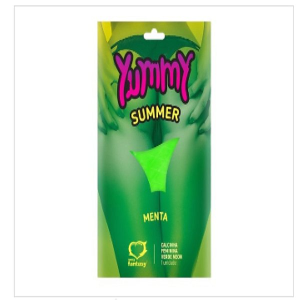 CALCINHA COMESTÍVEL Yummy Summer Neon - Sexy Fantasy- SABOR MENTA