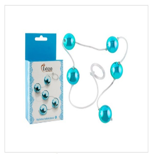 BOLINHA TAILANDESA METALIZADA TAMANHO G (2 cm de diâmetro) - Êxtase- COR AZUL