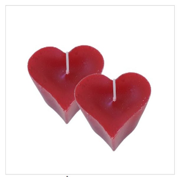 VELA EM FORMATO DE CORAÇÃO GRANDE  ( 2 UNIDADES).