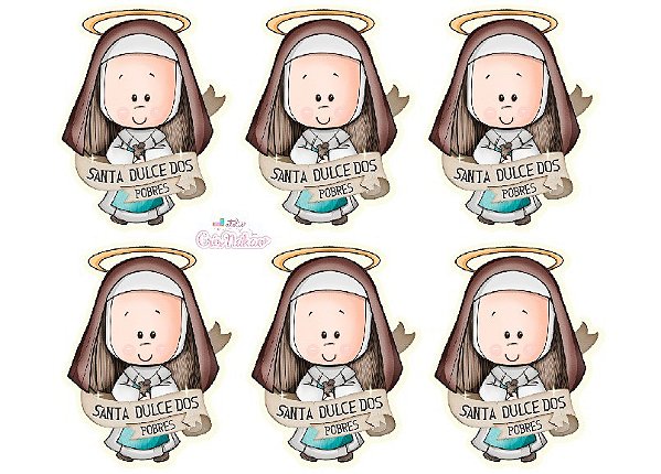 Feltro Estampado - Santinhos cute - Santa Dulce dos pobres