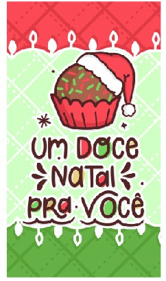 Feltro Estampado - Porta Kitkat Natalino - Unitário - Modelo 12