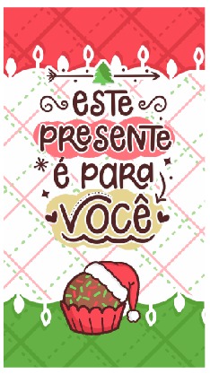Feltro Estampado - Porta Kitkat Natalino - Unitário - Modelo 20
