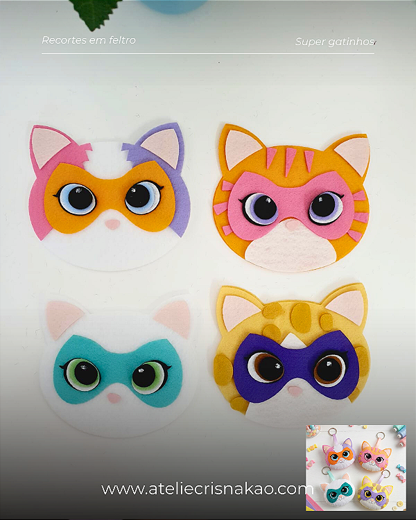 Recortes em feltro - Super gatinhos