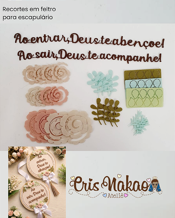 Recortes em feltro - Kit recortes para Escapulário