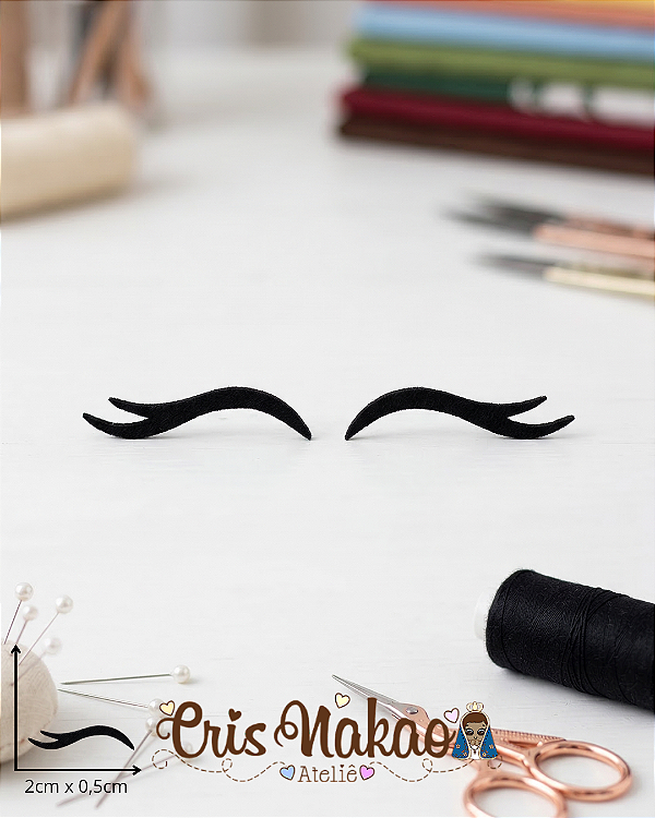 Kit com 50 Recortes em Feltro (25 Pares) - Cílios 2