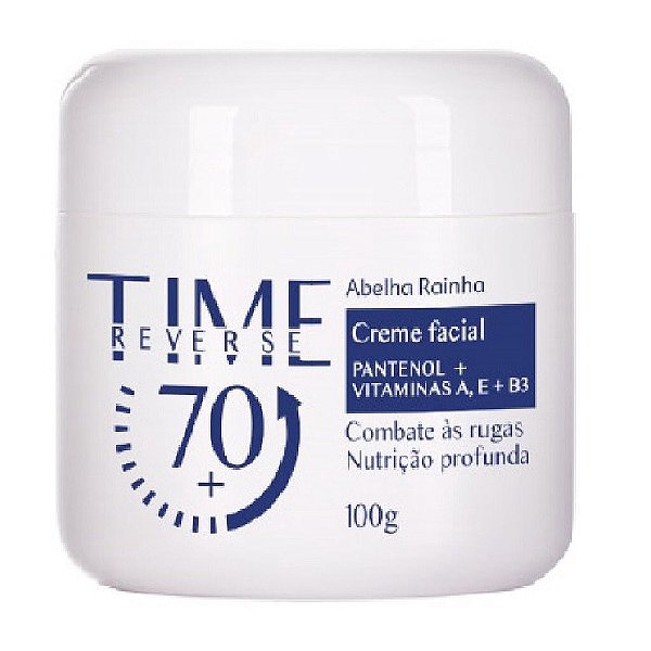Time Reverse Creme Facial Rejuvenescedor 70 Anos Com 100g Abelha Rainha