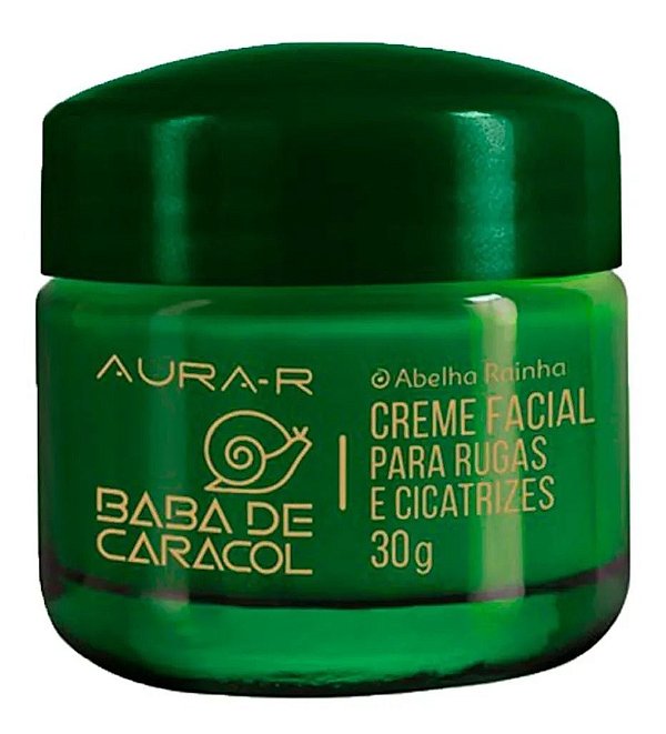 Aura-R Baba De Caracol Creme Facial Para Rugas e Cicatrizes 30g Abelha Rainha