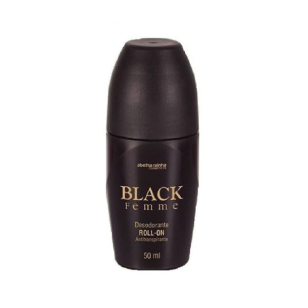 Desodorante Roll-on Antitranspirante Feminino Black Femme 50ml Abelha Rainha