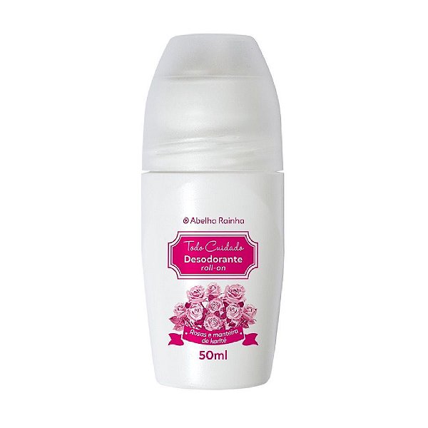Desodorante Roll-on Rosas e Manteiga de Karité Todo Cuidado 50ml Abelha Rainha