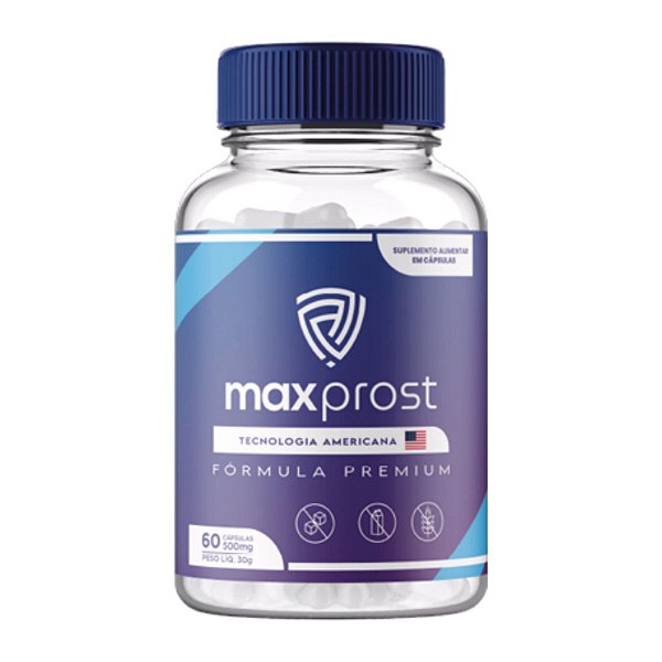 MaxProst Suplemento Alimentar Tratamento e Prevenção Diminuição Da Próstata 60 Cápsulas
