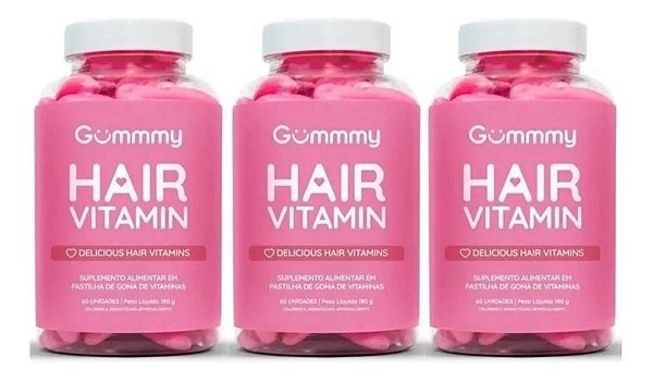 Gummmy Hair Vitamin Original com 60 Gomas 3 Unidades
