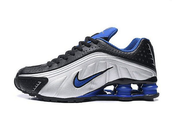 Tênis Nike Shox R4 Gel- Branco com Azul Marinho e Preto Masculino*  |Importados br - Importados Br - Preço Baixo é Aqui