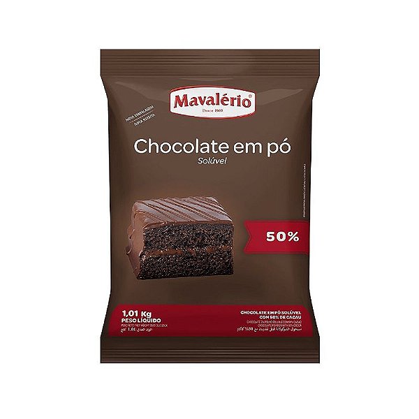 Chocolate Pó 50% Cacau 1,01kg - Mavalério