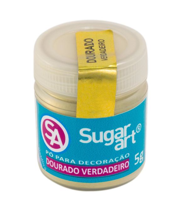 Pó para Decoração 5G Dourado Verdadeiro Sugar Art