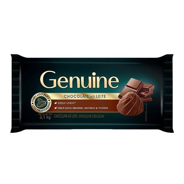 Chocolate em Barra ao leite 2,1kg - Genuine