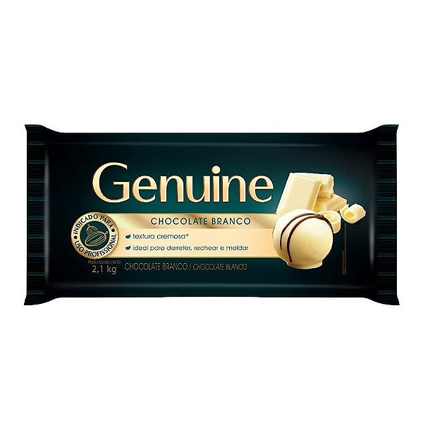 Chocolate em Barra Branco 2,1kg - Genuine