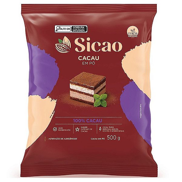 Cacau em Pó 100% 500g - Sicao