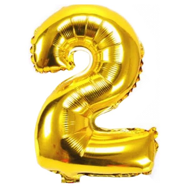 Balão Metalizado 16P Dourado Número 2