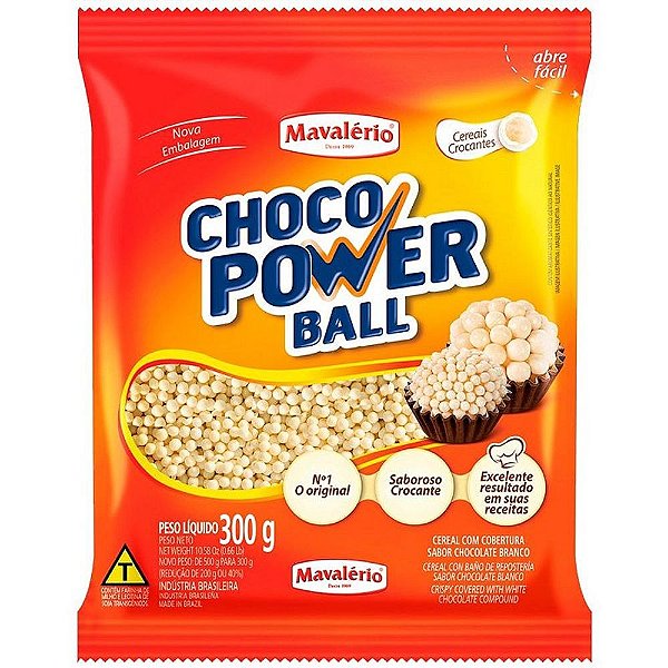 Cereal Chocolate Power Ball Micro Chocolate Branco 300g - Mavalério