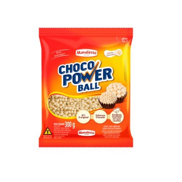 Cereal Chocolate Power Ball Mini Chocolate Branco 300g - Mavalério
