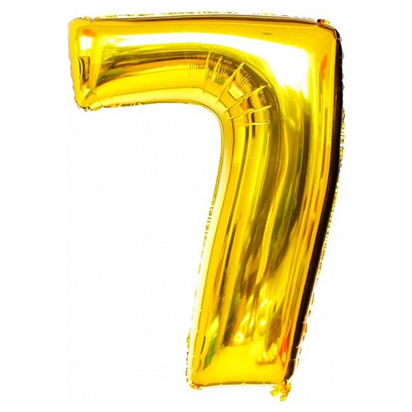 Balão Metalizado 16P Dourado Número 7