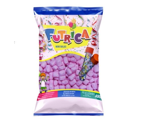 Mini Bala Aniversário 400G Morango