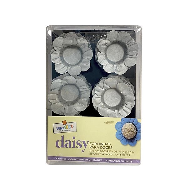 Forminha Daisy Prata 50un - Ultrafest