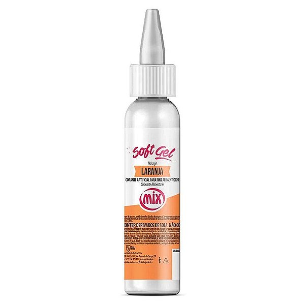 Corante Soft Gel Laranja 60g - Mix