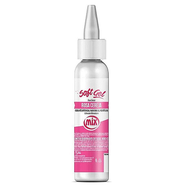 Corante Soft Gel Rosa Cereja 60g - Mix
