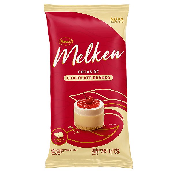 Chocolate Melken 2,05kg Gotas Branco Harald