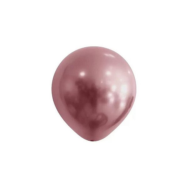 Balão 5 Metálico Rose Gold | 25 Unidades