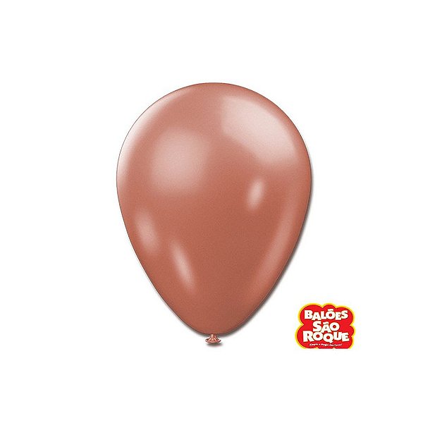 Balão 11 Metálico Rose Gold 25un - São Roque